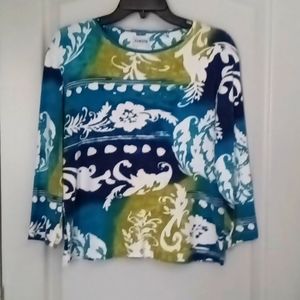 Chico size 2 multi-color top